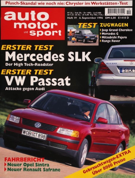 Auto Motor Sport, 06.09.1996 bis 19.09.1996