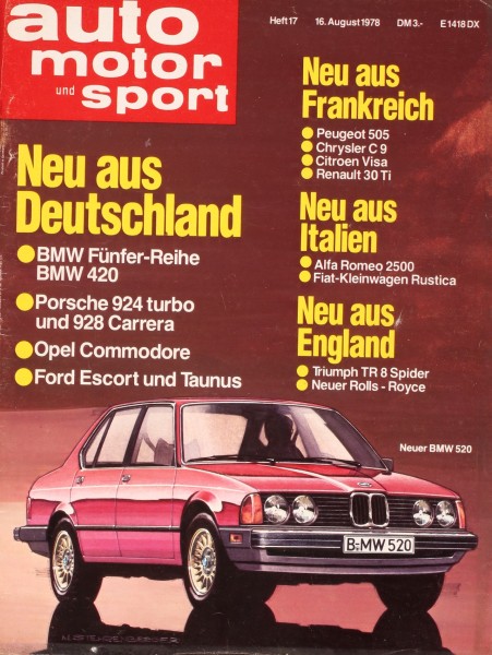 Auto Motor Sport, 16.08.1978 bis 29.08.1978