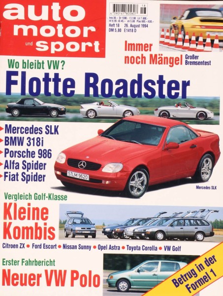 Auto Motor Sport, 26.08.1994 bis 08.09.1994