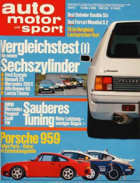 Auto Motor Sport, 15.03.1986 bis 28.03.1986