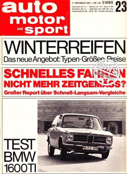 Auto Motor Sport, 11.11.1967 bis 24.11.1967