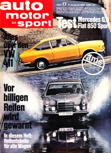 Auto Motor Sport, 17.08.1968 bis 30.08.1968