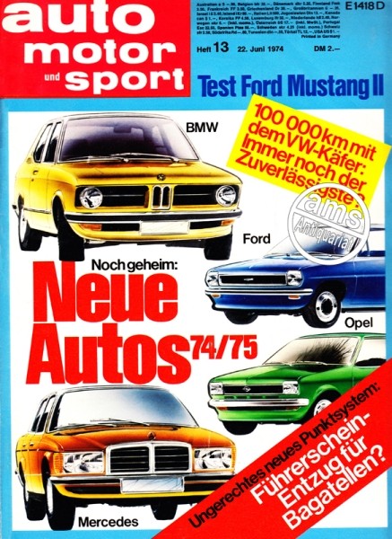 Auto Motor Sport, 22.06.1974 bis 05.07.1974