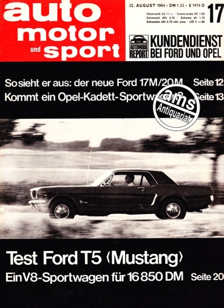 Auto Motor Sport, 22.08.1964 bis 04.09.1964
