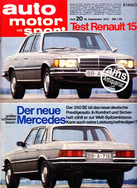 Auto Motor Sport, 30.10.1972 bis 12.11.1972