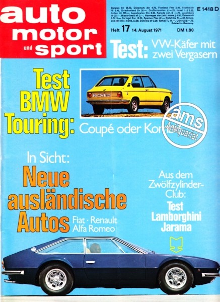 Auto Motor Sport, 14.08.1971 bis 27.08.1971