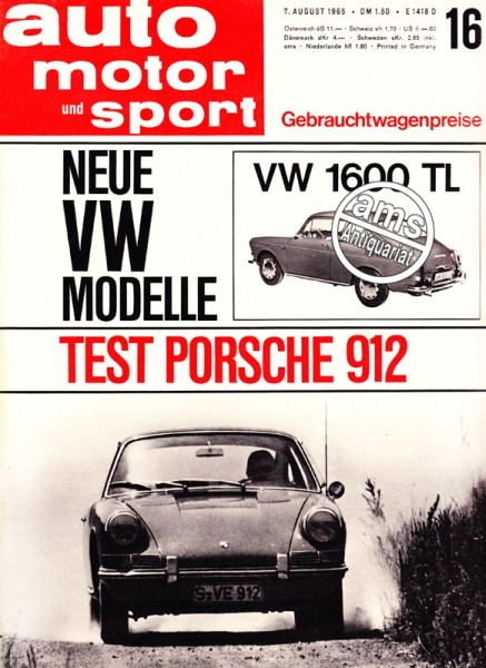 Auto Motor Sport, 07.08.1965 bis 20.08.1965