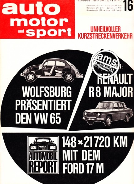 Auto Motor Sport, 08.08.1964 bis 21.08.1964
