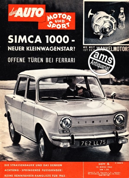 Auto Motor Sport, 10.03.1962 bis 23.03.1962