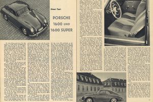 Test Porsche 1600 und 1600 Super in Auto Motor Sport 1956
