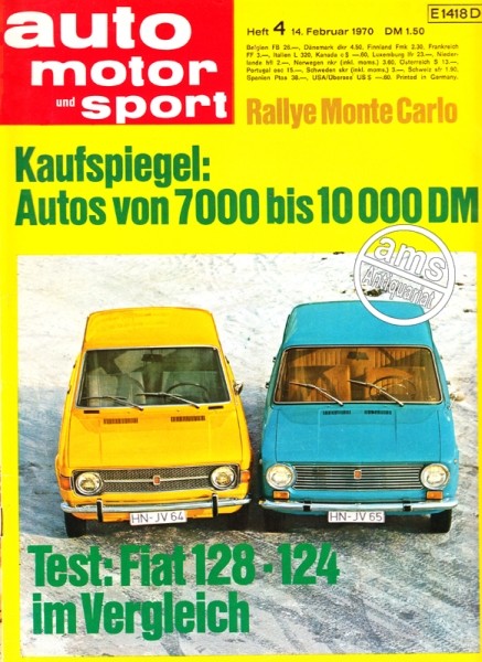 Auto Motor Sport, 14.02.1970 bis 27.02.1970