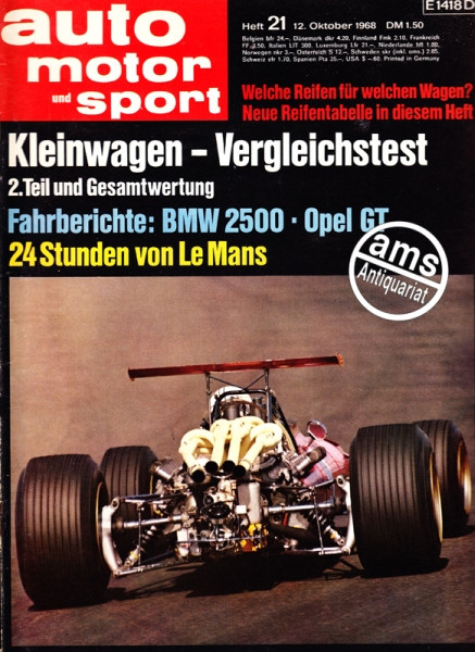 Auto Motor Sport, 12.10.1968 bis 25.10.1968