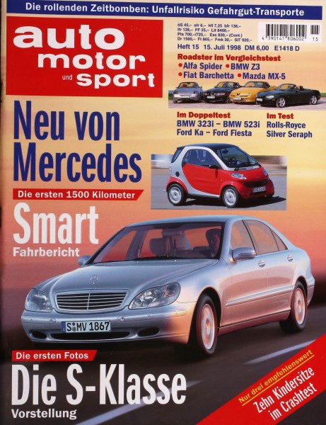 Auto Motor Sport, 15.07.1998 bis 28.07.1998
