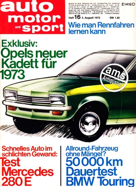 Auto Motor Sport, 05.08.1972 bis 18.08.1972