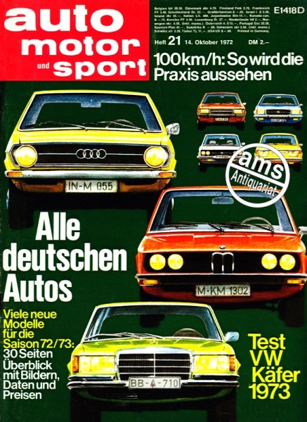 Auto Motor Sport, 14.10.1972 bis 27.10.1972