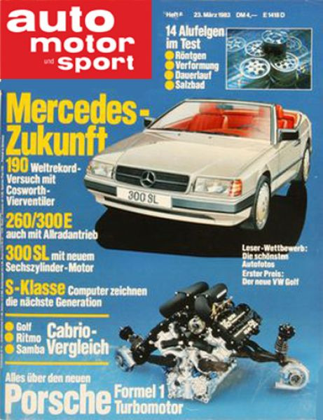 6/1984: Test Porsche Superlativ: 911 SC/RS - 250 PS, 188 000 Mark; Neu von Franco Sbarro: Mercedes S-Klasse mit Flügeltüren; Test: Audi Quattro ´84 und Mitsubishi Colt; Test: VW Jetta - besser als Fiat Regata, Ford Orion, Opel Ascona, Renault 9, Toyota Co