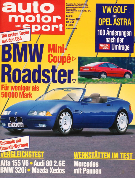 Auto Motor Sport, 21.08.1992 bis 03.09.1992