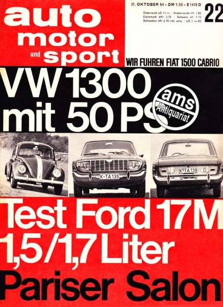 Auto Motor Sport, 31.10.1964 bis 13.11.1964