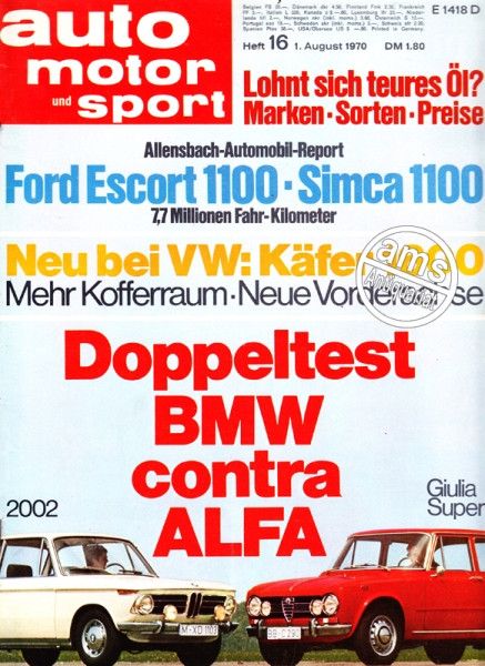 14/1970: Testbericht: Alfa Romeo 1750 Spider; Testbericht: AMX 3; Testbericht: Ford LTD Brougham; Vergleichstest: VW 1300 - Peugeot 204