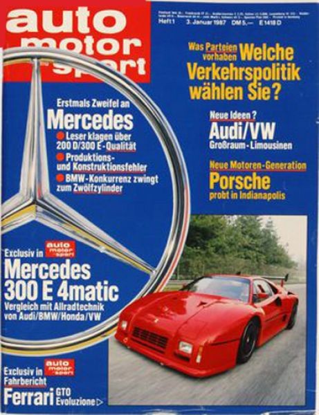 Mercedes 300 E 4matic, Fahrbericht: Ferrari GTO Evoluzion