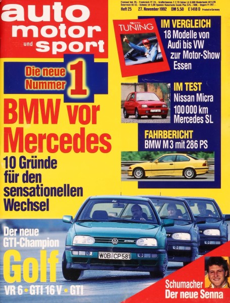Auto Motor Sport, 27.11.1992 bis 10.12.1992