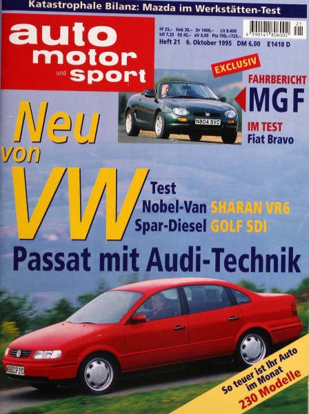 Auto Motor Sport, 06.10.1995 bis 19.10.1995