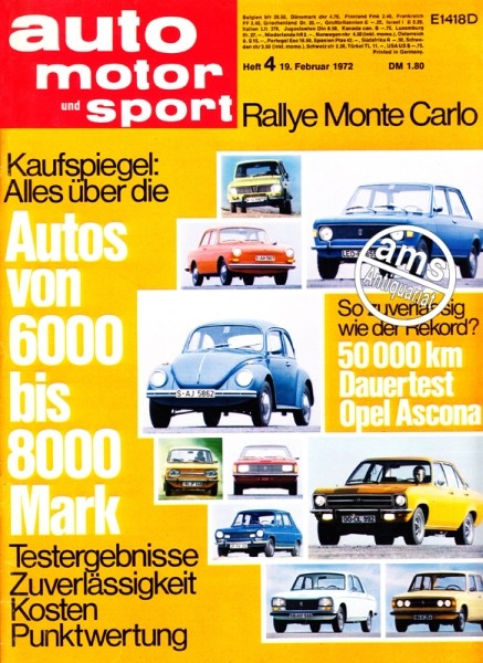 Auto Motor Sport, 19.02.1972 bis 03.03.1972