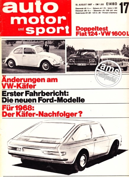 Auto Motor Sport, 19.08.1967 bis 01.09.1967