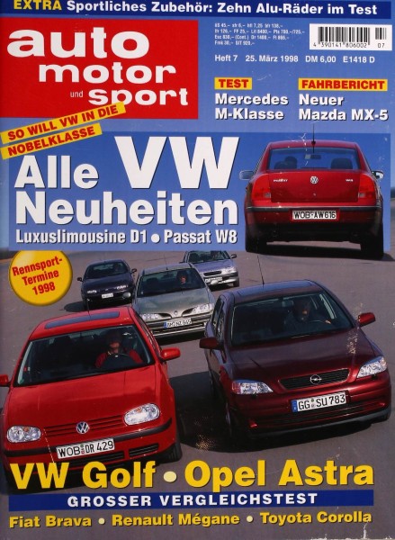 Auto Motor Sport, 25.03.1998 bis 07.04.1998