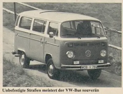 VW Bulli Volkswagen Bus Typ 2 im Test der Auto Motor Sport Zeitung 1976
