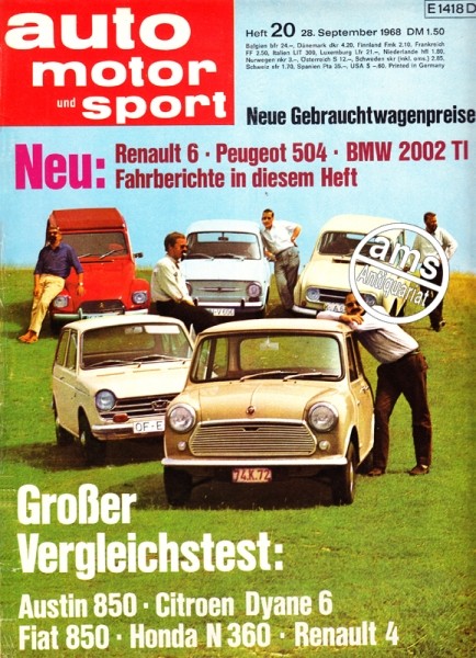 Auto Motor Sport, 28.09.1968 bis 11.10.1968