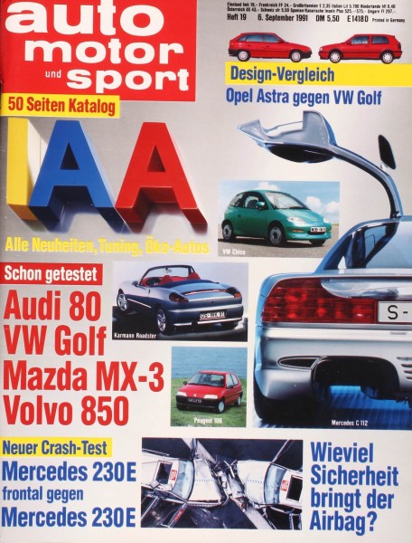 Auto Motor Sport, 06.09.1991 bis 19.09.1991