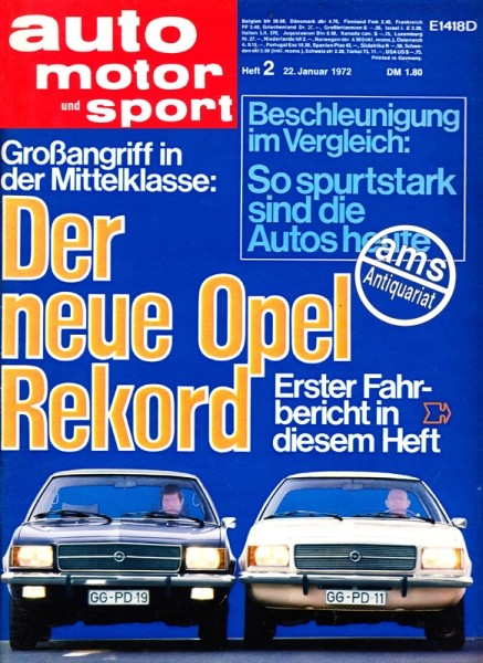 Auto Motor Sport, 22.01.1972 bis 04.02.1972