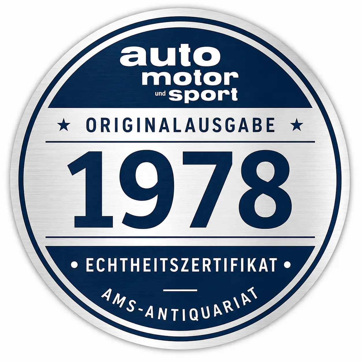 Auto Motor Sport Zeitung 1978 mit Echtheitszertifikat und Original-Sticker
