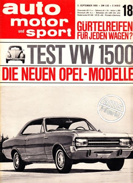 Auto Motor Sport, 03.09.1966 bis 16.09.1966