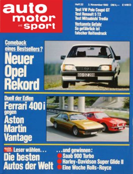 Auto Motor Sport, 03.11.1982 bis 16.11.1982