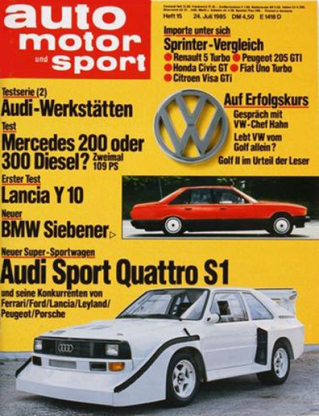 Auto Motor Sport, 24.07.1985 bis 06.08.1985